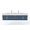 Castello Usa Nile 72" Wall Mounted  Blue Vanity With White Top And  Brushed Nickel Handles CB-MC-72BLU-BN-2053-WH - alternate 1